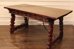 Spanish Iron Mounted Walnut Trestle Console - 3160015