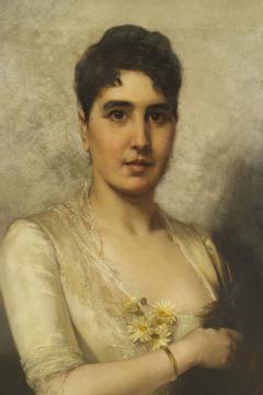 Spanish Lady in White Portrait - 4517219