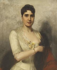Spanish Lady in White Portrait - 4539319