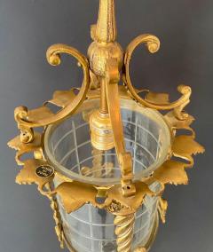 Spanish Neoclassical Revival Style Figural Gilt Iron Lantern or Pendant - 3274916