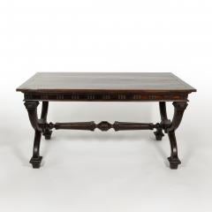 Spanish Neoclassical Style Walnut Library Table Circa 1890 - 3727469