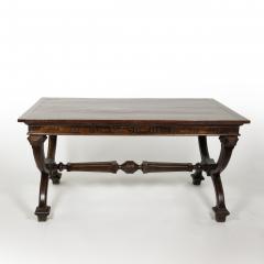 Spanish Neoclassical Style Walnut Library Table Circa 1890 - 3727470