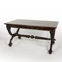 Spanish Neoclassical Style Walnut Library Table Circa 1890 - 3727472