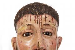 Spanish Polychromed Carved Head of Christ as Ecce Homo early 18th century - 4738585