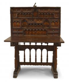 Spanish Renaissance Style Walnut Wrought Iron Vargueno - 4630205