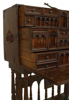 Spanish Renaissance Style Walnut Wrought Iron Vargueno - 4630206