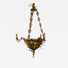 Spanish Renaissance Suspension Lamp 17th Century With Indirect Lighting - 2240439