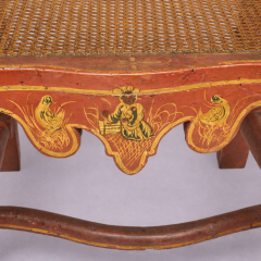 Spanish Rococo Red Lacquer and Parcel Gilt Chinoiserie Decorated Side Chairs - 4560846