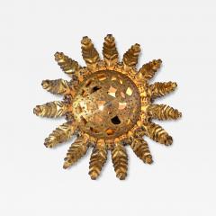 Spanish Sunburst Light with Perforate Decorative Plate - 3044781