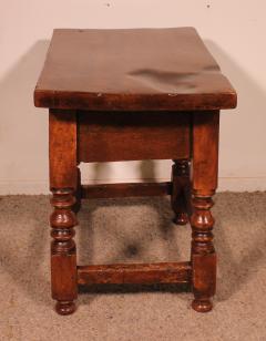 Spanish Tocinera Table In Walnut From The 17th Century - 4080629