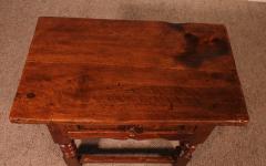 Spanish Tocinera Table In Walnut From The 17th Century - 4080632