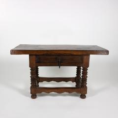 Spanish Walnut Baroque Period Low Table With Single Slab Top circa 1780 - 4249258
