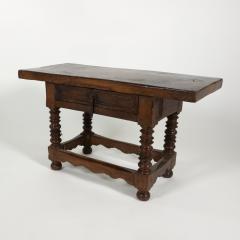 Spanish Walnut Baroque Period Low Table With Single Slab Top circa 1780 - 4249259