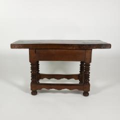 Spanish Walnut Baroque Period Low Table With Single Slab Top circa 1780 - 4249260