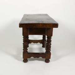 Spanish Walnut Baroque Period Low Table With Single Slab Top circa 1780 - 4249268