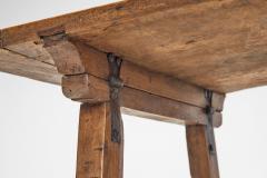 Spanish Walnut and Wrought Iron Table Spain late 18th century - 3385394