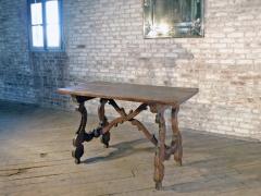 Spanish baroque 17th Century carved Walnut trestle table - 2616133