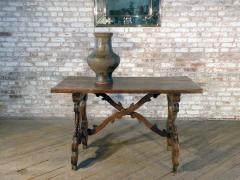 Spanish baroque 17th Century carved Walnut trestle table - 2616139