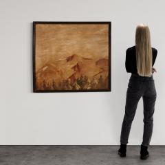 Spanish painting landscape with mountains - 3983410