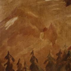 Spanish painting landscape with mountains - 3983417