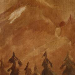 Spanish painting landscape with mountains - 3983420