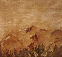Spanish painting landscape with mountains - 3984607