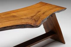 Special Shaped Burl Wabi Sabi Bench 1950s - 2460611