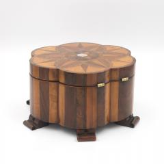 Specimen Wood Box In The Form Of A Lotus Flower English Circa 1850 - 4532861