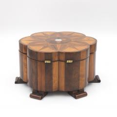 Specimen Wood Box In The Form Of A Lotus Flower English Circa 1850 - 4532862