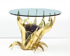 Spectacular 1970s Brutalist Amethyst Geode Table - 2807822