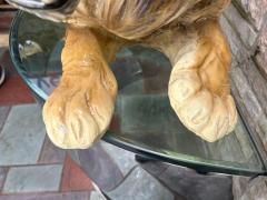 Spectacular Huge Italian Terra Cotta Glazed Roaring Lion Mid century Modern - 4513318