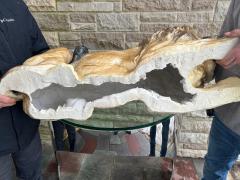 Spectacular Huge Italian Terra Cotta Glazed Roaring Lion Mid century Modern - 4513329