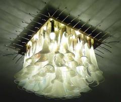 Spectacular Murano Glass Petal Chandelier or Flush Mount - 1525697