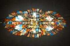 Spectacular Oval Shaped Multi Color Triedi Murano Glass Chandelier - 3051583