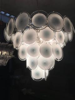 Spectacular Pair of Murano Disc Chandeliers by Vistosi 1970s - 2950117