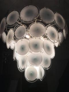 Spectacular Pair of Murano Disc Chandeliers by Vistosi 1970s - 2950118