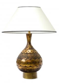 Spectacular gold ceramic fifties table lamp - 862622