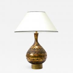 Spectacular gold ceramic fifties table lamp - 863411