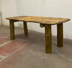 Spectacular organic brutalist unique dinning or work table - 1892325