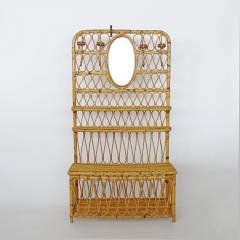 Splendid Italian 1950s Bamboo entrance hall unit - 3297969