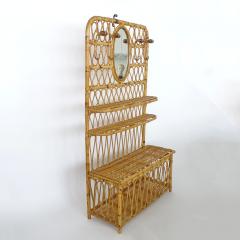 Splendid Italian 1950s Bamboo entrance hall unit - 3297970