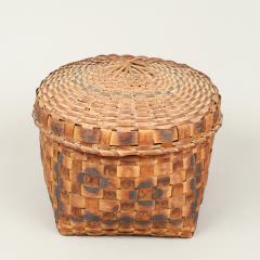 Splint Woven Lidded Basket - 4687559