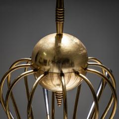 Sputnik Brass Chandelier Italy Mid 20th Century - 4533886