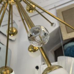 Sputnik Chandelier White Balls and Crystal - 3981184