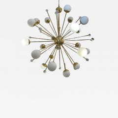 Sputnik Chandelier White Balls and Crystal - 3981692