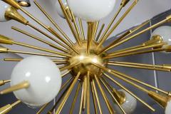 Sputnik Chandelier with Gray Murano Glass Globes - 4719284