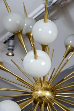 Sputnik Chandelier with Gray Murano Glass Globes - 4719285