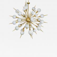 Sputnik Chandelier with Gray Murano Glass Globes - 4752411