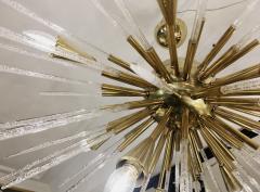 Sputnik chandelier in polished brass and glass Italy 1980 - 1849894