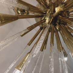 Sputnik chandelier in polished brass and glass Italy 1980 - 1849895